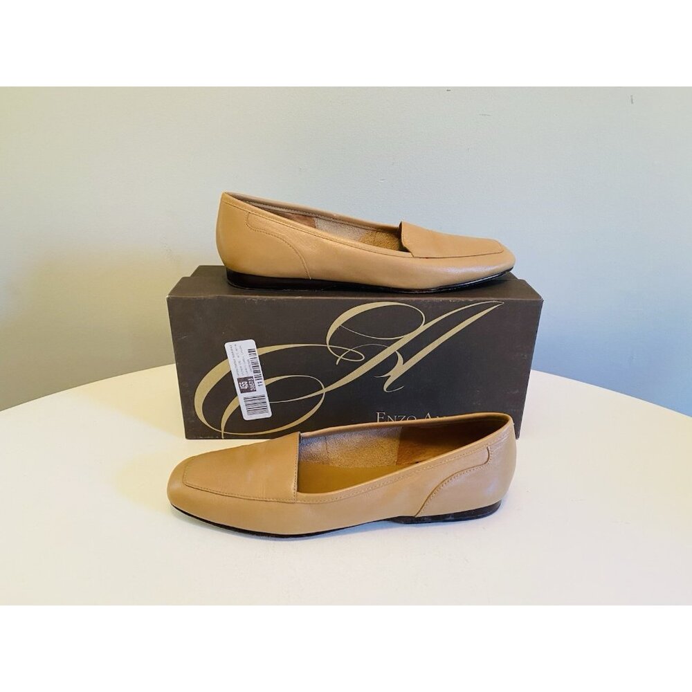 Enzo Angiolini Womens Size 7.5 N Liberty Inca Tan Leather Slip On Flats